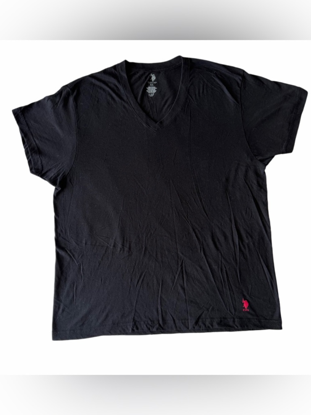 U.S. Polo Assn. Men's Black V-Neck T-Shirt